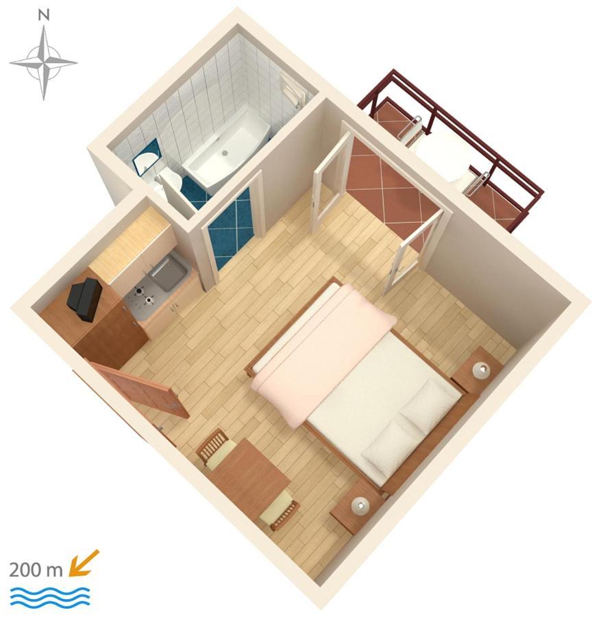 Apartments with a parking space Baska Voda, Makarska - 6773 Bagian luar foto